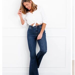 Judy Blue Dark Blue High-Rise Flare Jeans